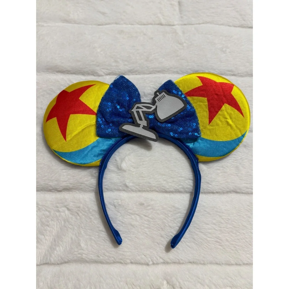 Disney Pixar Toy Story Luxo Jr. Ball Lamp Ear Headband Blue Sequin Bow Costume